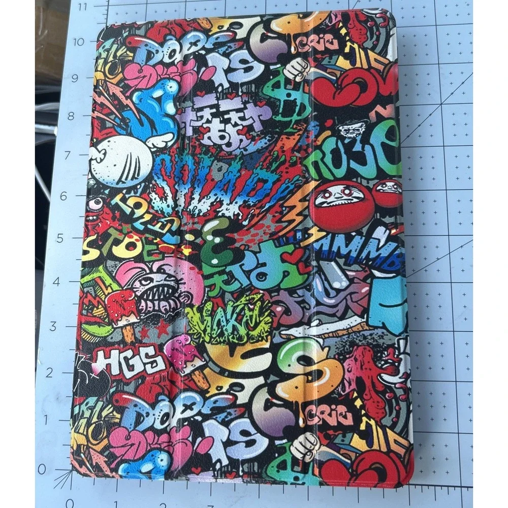New Graffiti Tablet Case With Magnetic Closure 10x 7  External 6x 9.5 In Inside